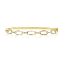 Load image into Gallery viewer, 14K Gold Diamond Link Bangle
