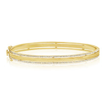 Load image into Gallery viewer, 14K Gold Diamond Engravable Bangle
