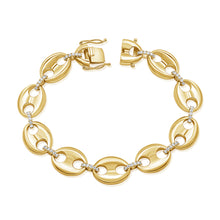 Load image into Gallery viewer, 14K Yellow Gold Diamond Link Bracelet
