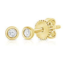 Load image into Gallery viewer, 14K Gold Small Round Diamond Stud (Second Hole/Sold as a Single Only)
