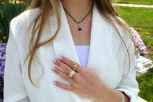 Load image into Gallery viewer, 14K Yellow Gold Diamond Bar Fluted Cigar Ring