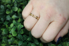 Load image into Gallery viewer, 14k Yellow Gold Link Diamond Ring
