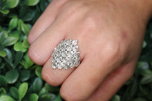 Load image into Gallery viewer, 14K White Gold Large Diamond Shaped Baguette Ring
