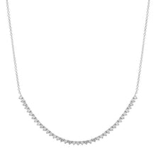 Load image into Gallery viewer, 14k Gold 3 Prongs Setting Diamond Tennis Chain Necklace
