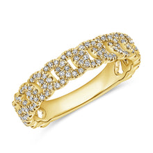 Load image into Gallery viewer, 14K Gold Diamond Chain Link Ring

