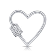 Load image into Gallery viewer, 14K Gold and Diamond Carabiner Heart Charm
