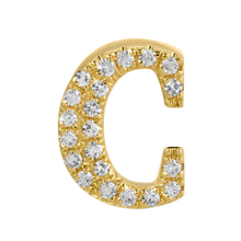 Load image into Gallery viewer, 14K Yellow Gold Diamond Letter Rondelle Charm
