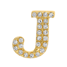 Load image into Gallery viewer, 14K Yellow Gold Diamond Letter Rondelle Charm
