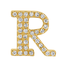 Load image into Gallery viewer, 14K Yellow Gold Diamond Letter Charm

