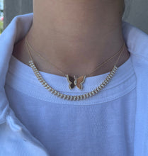 Load image into Gallery viewer, 14K Gold and Diamond Butterfly Necklace
