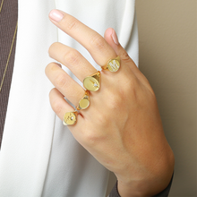 Load image into Gallery viewer, 14K Yellow Gold Diamond Baguette Signet Pinky Ring
