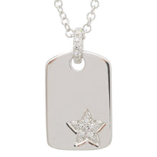 Load image into Gallery viewer, 14K Gold Name Tag Diamond Star Necklace
