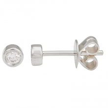 Load image into Gallery viewer, 14K Gold Bezel Set Diamond Stud Earrings (sold as single)
