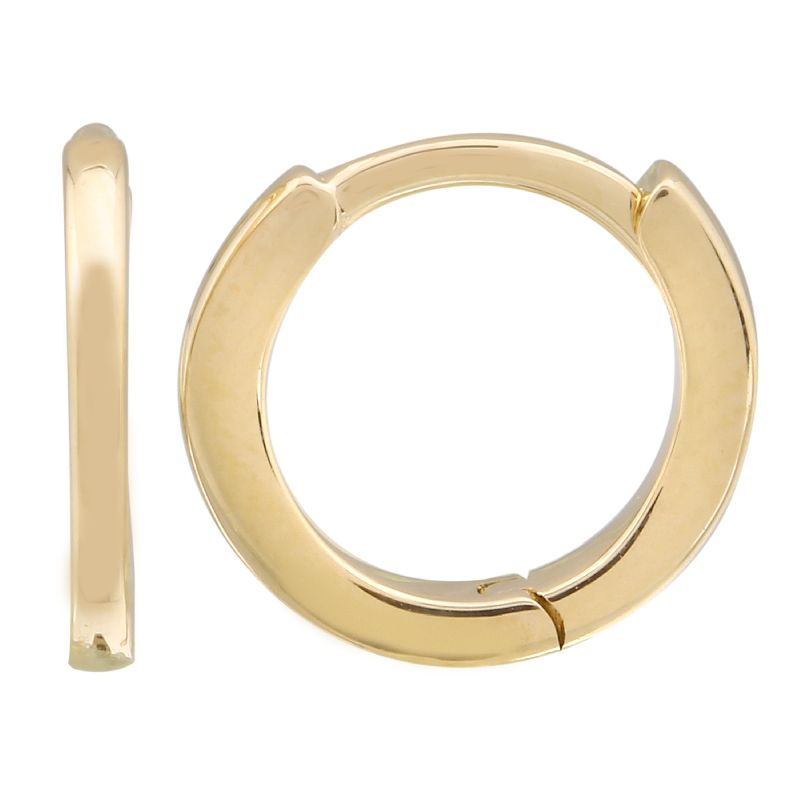 14K Gold Mini Round Huggie Earrings