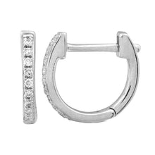 Load image into Gallery viewer, 14K Gold Diamond 9mm Huggies

