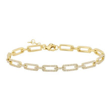 Load image into Gallery viewer, 14K Gold Diamond Link Bracelet
