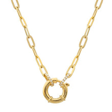 Load image into Gallery viewer, 14K Yellow Gold Spring Clasp Link Chain Necklace
