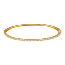 Load image into Gallery viewer, 14K Gold Thin Diamond Bangle
