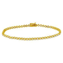Load image into Gallery viewer, 14K Gold and Diamond Bezel Tennis Bracelet
