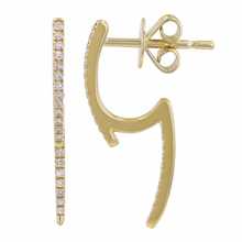 Load image into Gallery viewer, 14K Yellow Gold Diamond Spike Studs
