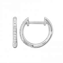 Load image into Gallery viewer, 14K Gold Diamond 11mm Huggies
