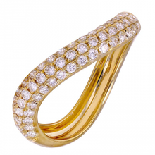 Load image into Gallery viewer, 14K Gold Diamond Wave Ring
