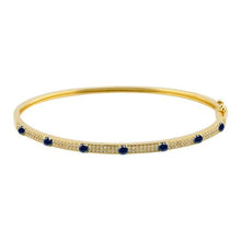 Load image into Gallery viewer, 14K Yellow Gold Diamond Stone Studded Bangle
