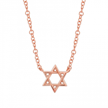 Load image into Gallery viewer, 14K Gold Star of David Necklace
