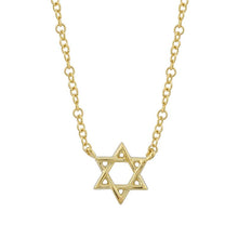 Load image into Gallery viewer, 14K Gold Star of David Necklace
