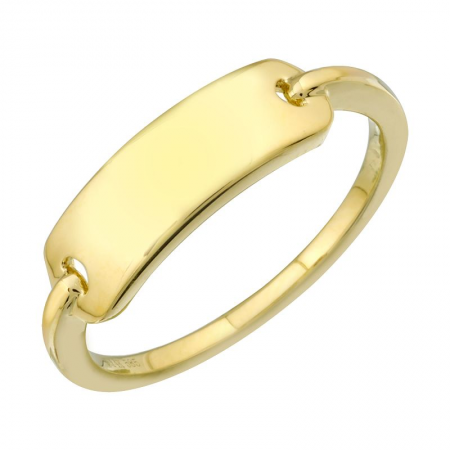 14K Yellow Gold ID Ring