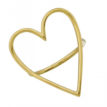 Load image into Gallery viewer, 14K Yellow Gold Large Open Heart Ring
