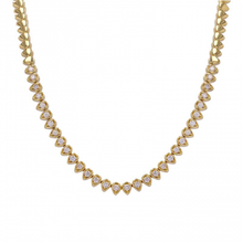 Load image into Gallery viewer, 14k Yellow Gold Pear Shape Diamond Necklace

