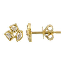 Load image into Gallery viewer, 14k Yellow Gold Multi Shape Diamond Studs (sold as single)
