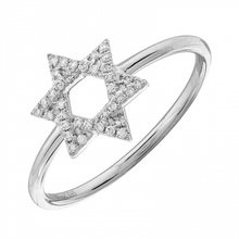 Load image into Gallery viewer, 14k Gold Star Of David Diamond Ring

