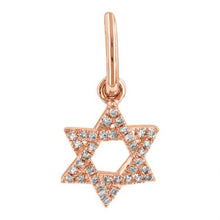 Load image into Gallery viewer, 14k Gold Diamond Star of David Small Charm
