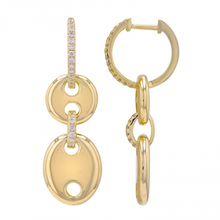 Load image into Gallery viewer, 14K Yellow Gold Link Drop Earrings
