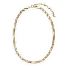 Load image into Gallery viewer, 14K Yellow Gold Fluted Alternate Diamond Necklace

