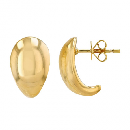 14K Yellow Gold Pear Studs