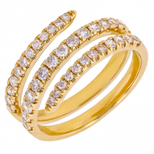 Load image into Gallery viewer, 14k Gold Diamond Wrap Ring

