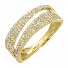 Load image into Gallery viewer, 14k Yellow Gold Triangle Wrap Diamond Ring
