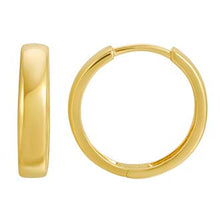 Load image into Gallery viewer, 14K Yellow Gold Thick 15mm Huggie
