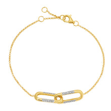 Load image into Gallery viewer, 14K Yellow Gold Diamond Link Bracelets

