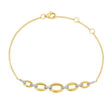 Load image into Gallery viewer, 14K Yellow Gold Diamond Link Bracelet
