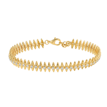 Load image into Gallery viewer, 14K Yellow Gold Diamond Spike Bracelet
