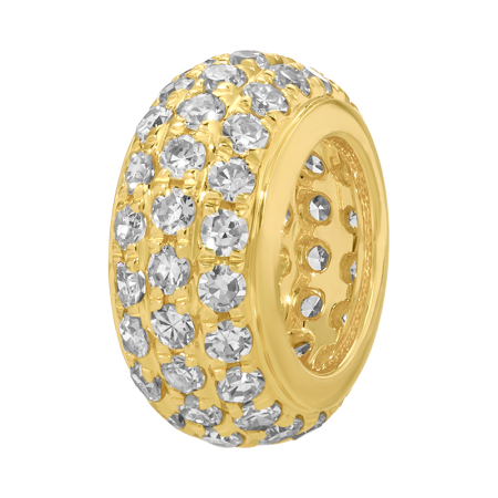 14K Yellow Gold Diamond Charm