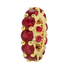 Load image into Gallery viewer, 14K Yellow Gold Ruby Rondelle Charm

