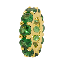 Load image into Gallery viewer, 14K Yellow Gold Tsavorite Rondelle Charm
