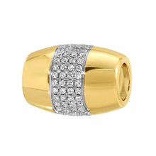 Load image into Gallery viewer, 14K Yellow Gold Diamond Barrel Rondelle Charm
