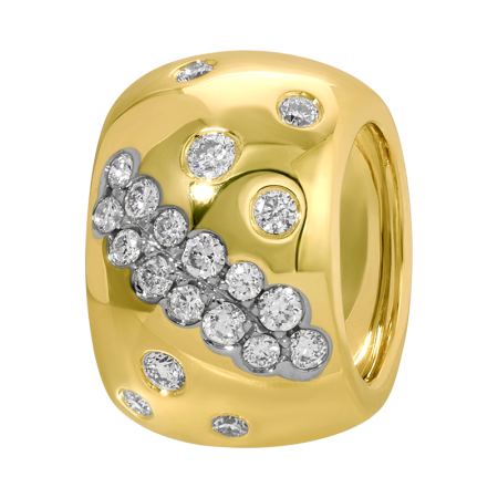 14K Yellow Gold Scattered Diamond Charm