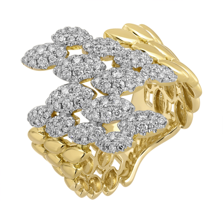 14K Yellow Gold Diamond Marquise Ring
